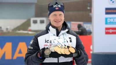Johannes Thingnes Bø under VM i skiskyting i Oberhof 2023