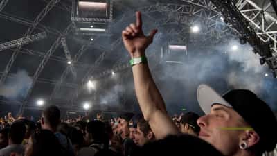 Festivalpublikum på Coachella i California, USA