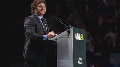 Javier Milei lors d'un forum économique international en 2024