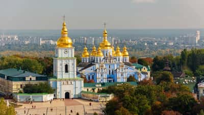 Das Goldene Michaelskloster in Kiew, Wahrzeichen der ukrainischen Hauptstadt