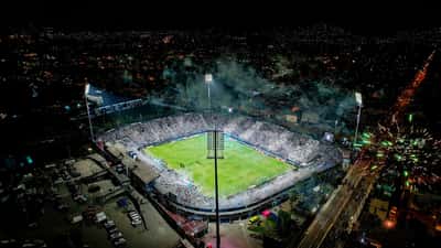 Vista aérea del Estadio Alejandro Villanueva di Lima, il Matute, dove si è giocato il clásico
