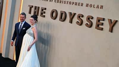 Anne Hathaway and Matt Damon at a Hollywood premiere event