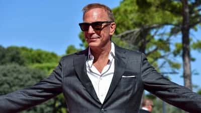 Kevin Costner at the 81st Venice Film Festival on the red carpet
