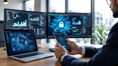 Consulente informatico che analizza un alert di sicurezza su smartphone con wallet digitale