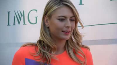 Maria Sharapova, joueuse de tennis professionnelle et femme d'affaires, lors d'un événement officiel