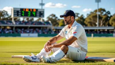 Australian cricketer recovering from knee injury on the field