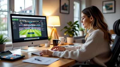 UK bettor reviewing DraftKings bonus bets and financial planning documents at home desk