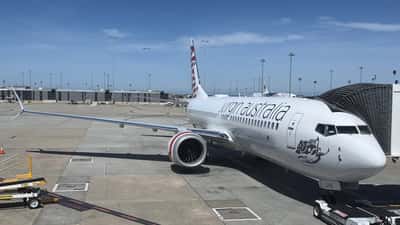 Virgin Australia Boeing 737 MAX 8 aircraft on the tarmac at Melbourne Airport