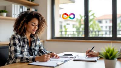 Mulher brasileira completando avaliação neuropsicológica em consultório em São Paulo, simbolizando diagnóstico tardio de autismo em adultos