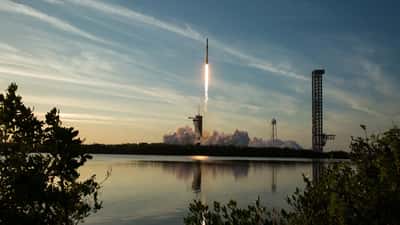 SpaceX Falcon 9 rocket launching NASA Crew-10 mission — SpaceX SPCX IPO first trading day June 2026