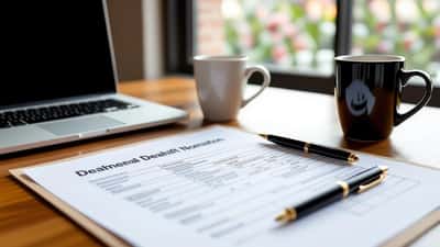 An Australian financial adviser's desk with a superannuation statement, a binding death benefit nomination form and a pen
