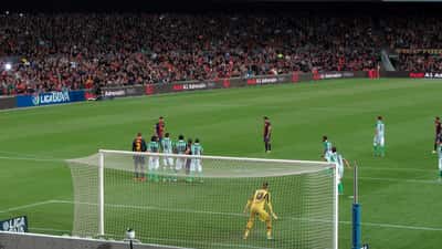 Stade Camp Nou à Barcelone avant le match Barça-Betis LaLiga 2026