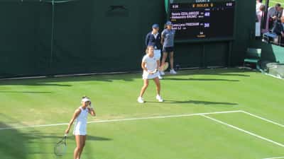 Ann Li competing in professional tennis at a Grand Slam tournament
