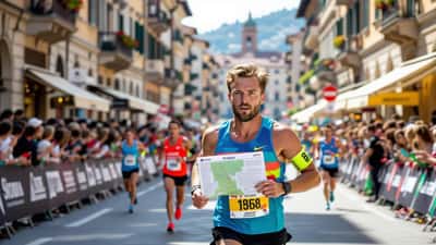 Tuomas Heikkilä suunnistaa sprintin MM-kilpailussa Genovassa 2026