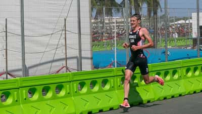 Alistair Brownlee i aksjon under herretriatlon ved Rio-OL 2016
