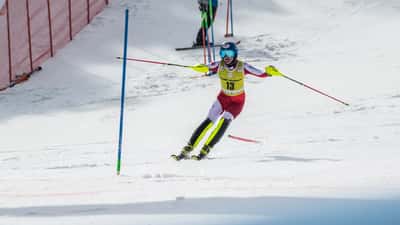 Katharina Truppe beim FIS Weltcup Slalom in Grandvalira 2023