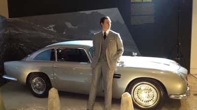 Aston Martin DB5 James Bond iconic car representing 007 cybersecurity themes