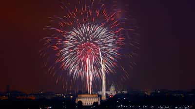 Feuerwerk über Washington D.C. zum 250. Unabhängigkeitstag der USA 2026