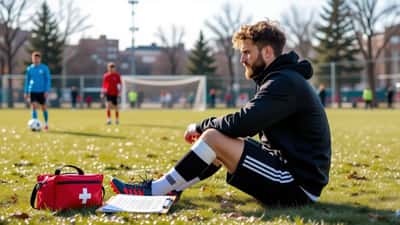 Joueur amateur blessé sur le terrain de soccer en mai 2026, consultant ses droits légaux au Canada
