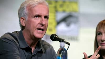 James Cameron at a film event, representing the Avatar likeness lawsuit about UK image rights