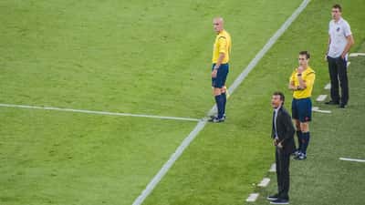 Luis Enrique på sidelinjen under Barcelona mod Eibar i 2014