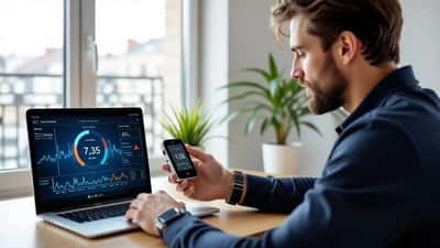 Bracelet fitness connecté et données de santé sur smartphone