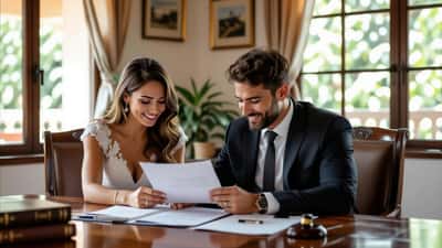 Casal brasileiro revisa contrato em cartório — direitos da união estável em 2026