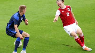 Österreichische Nationalmannschaft im UEFA Euro-Qualifikationsspiel gegen Finnland 2022