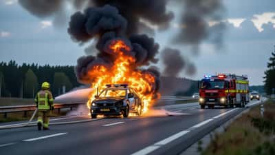 Voertuigbrand op de A12 bij Gouda — autoverzekering en brandschade uitgelegd