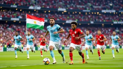 Estadio de fútbol con aficionados durante el partido internacional Irán vs Egipto 2026