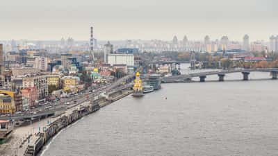 Vista panoramica di Kiev (Kyiv), capitale dell'Ucraina