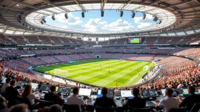 Eventlogistik-Experten planen die FIFA Fußball-Weltmeisterschaft 2026 in einem modernen Stadion