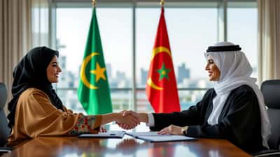 Diplomatischer Handschlag zwischen Marokko und Haiti bei Kooperationsverhandlungen 2026