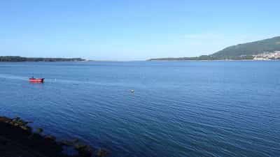 Estuário do Rio Minho, fronteira natural entre Portugal e Espanha