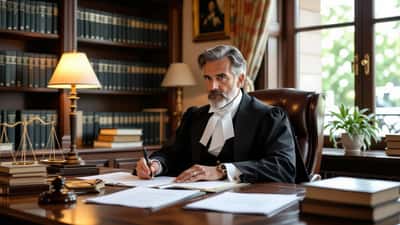 Notaire québécois examinant un contrat de droits musicaux à Montréal