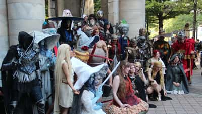 Elden Ring cosplay group at Dragon Con 2025 gaming convention