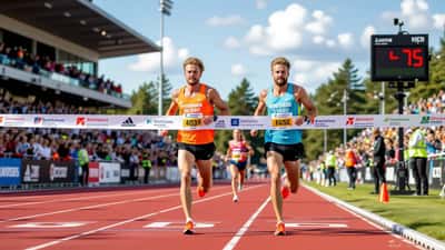 Riku Illukka juoksemassa pikajuoksukisoissa Oulun stadionilla kesällä 2026