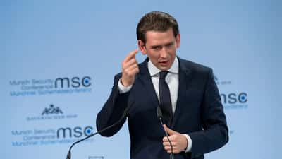 Sebastian Kurz bei der Münchner Sicherheitskonferenz 2018