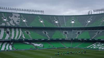 Vista aérea del Estadio Benito Villamarín de Sevilla, campo del Real Betis en LaLiga