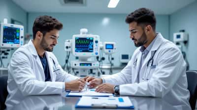 Médico esportivo avaliando atleta com oxímetro em clínica de medicina do esporte antes de partida de Copa Sul-Americana