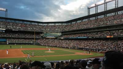 Match de baseball des Colorado Rockies au Coors Field de Denver lors de la fête nationale américaine 2009