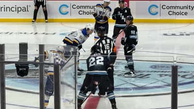 Match de hockey de l'équipe Utah de la LNH lors d'un match préparatoire en 2024