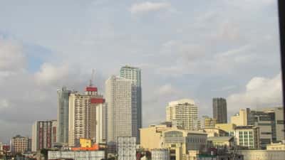 Manila skyline with modern skyscrapers and cityscape