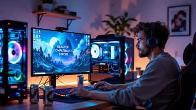 Gamer checking PC compatibility error for Beast of Reincarnation on gaming monitor