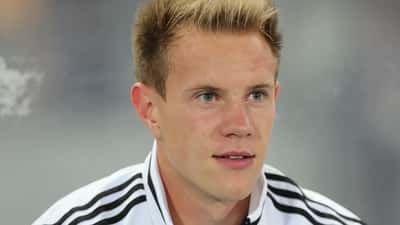 Marc-André ter Stegen, goleiro alemão, em ação durante partida de qualificação para a Copa do Mundo 2014