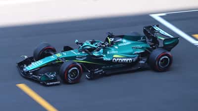 Lance Stroll driving the Aston Martin AMR26 during the 2026 Chinese Grand Prix free practice session