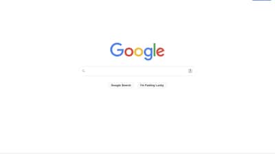 Google search homepage interface showing the search bar and Google logo