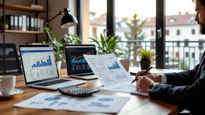 Conseiller en gestion de patrimoine analysant la structure d'un salaire à forte part variable