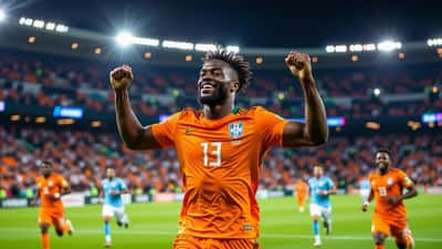 Amad Diallo célèbre son but décisif pour la Côte d'Ivoire au Mondial 2026 à Philadelphia