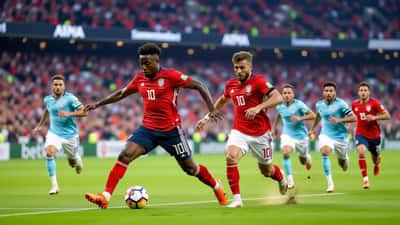 Jogadores de Espanha e Bélgica disputam bola em jogo das Eliminatórias da Copa 2026